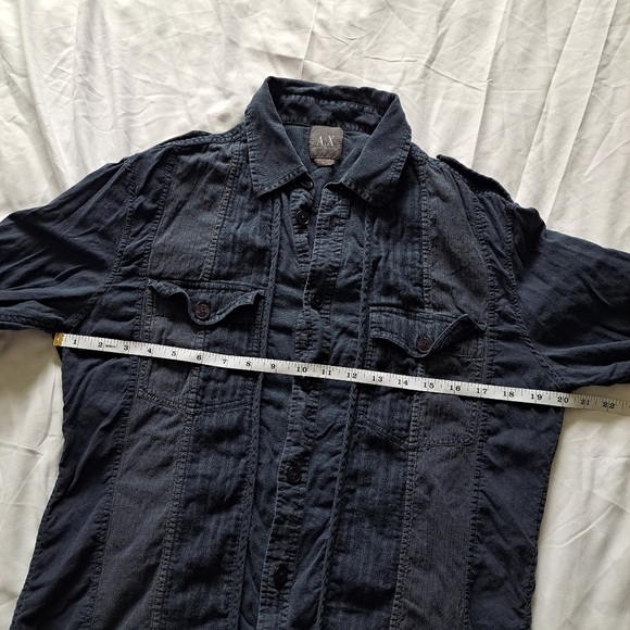 Armani Exchange | Navy blue casual button up collared women's shirt - Picture 10 of 12